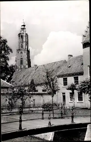 Ak Amersfoort Utrecht Niederlande, Toren, Kirchturm, Brücke