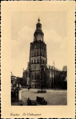 Ak Zutphen Gelderland, St. Walbugkerk