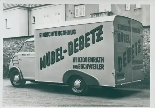 Foto Forst Aachen, Transporter des Einrichtungshauses Möbel Debetz, Karosseriebau Hubert Souren KG