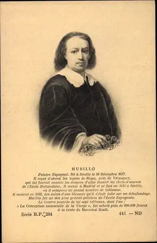 Künstler Ak Bartolomé Esteban Murillo, Maler