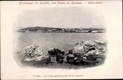 Ak Cannes Alpes Maritimes, Vue generale prise de la Croisette