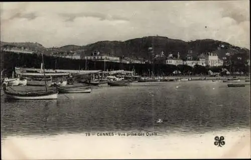 Ak Cannes Alpes Maritimes, Vue prise des Quais