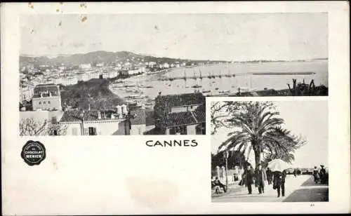 Ak Cannes Alpes Maritimes, Vue generale, Chocolat Menier