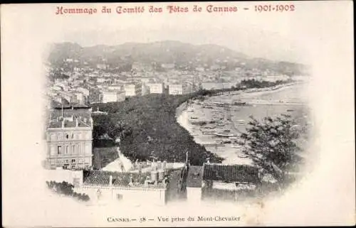 Ak Cannes Alpes Maritimes, Vue prise du Mont Chevalier
