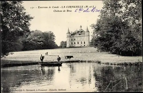 Ak La Cornuaille Val d’Erdre Auxence Maine et Loire, Château de Bruc