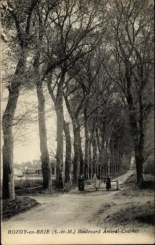 Ak Rozoy en Brie Seine et Marne, Boulevard Amiral Courbet