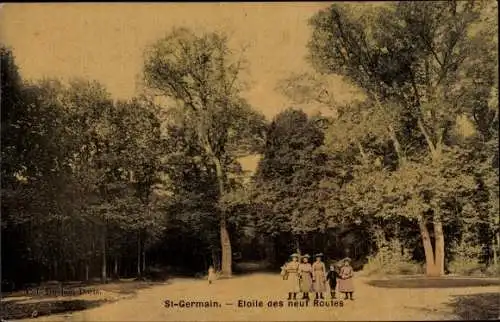 Ak Saint Germain en Laye Yvelines, Etolie des neuf Routes