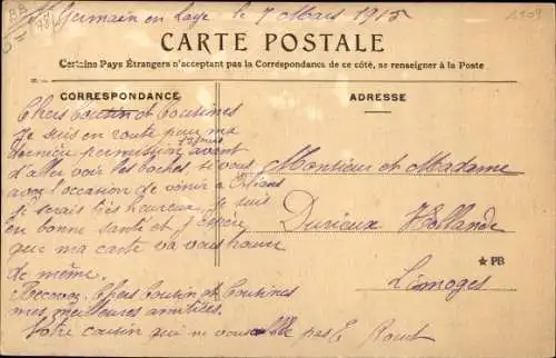 Ak Saint Germain en Laye Yvelines, Etolie des neuf Routes