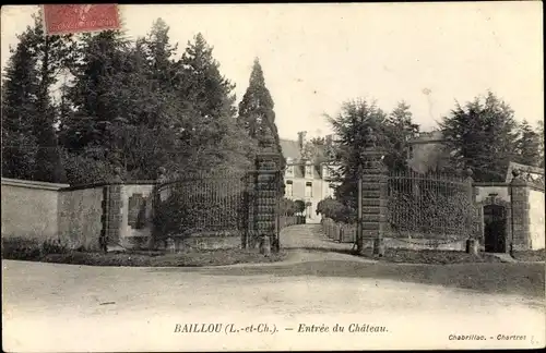 Ak Baillou Loir et Cher, Entrée du Château