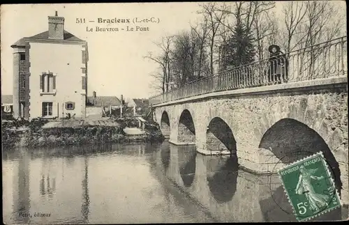 Ak Bracieux Loir et Cher, Le Beuvron, Le Pont