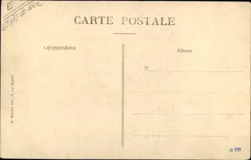 Ak Courbevoie Hauts de Seine, Les eboulements de la Rue Louis Blanc, Inondation de 1910