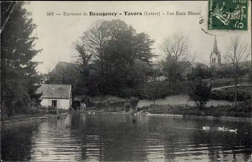 Ak Beaugency Loiret, Les Eaux Bleues