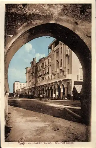 Ak Rabat Marokko, Boulevard Gallieni