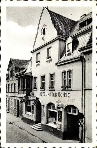 Ak Rhens am Rhein, Hotel Roter Ochse