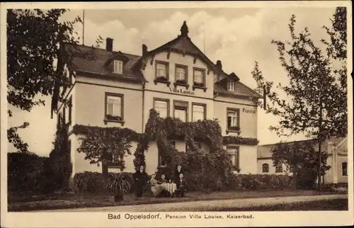 Ak Bogatynia Bad Oppelsdorf Schlesien, Pension Villa Louise, Kaiserbad