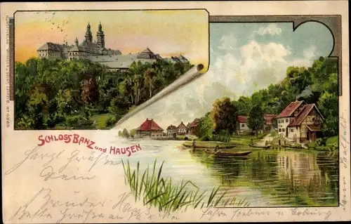 Litho Hausen Bad Staffelstein am Main Oberfranken, Schloss, Kloster Banz