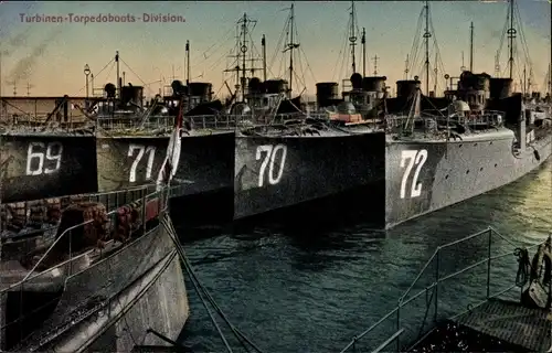 Ak Deutsche Kriegsschiffe, Turbinen Torpedoboots Division