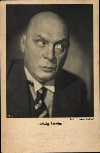 Ak Schauspieler Ludwig Schmitz, Portrait
