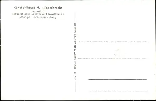 Künstler Ak Schwalenberg in Lippe, Innenmalereien aus der Künstlerklause