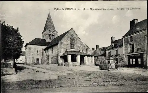 Ak Cuon Baugé en Anjou Maine et Loire, Monument historique, Clocher
