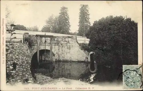 Ak Pont aux Dames Couilly Seine-et-Marne, Le Pont