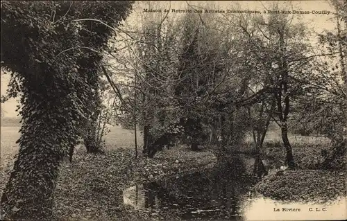 Ak Couilly Pont aux Dames Seine et Marne, La Rivière