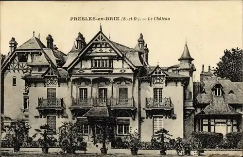 Ak Presles en Brie Seine et Marne, Château