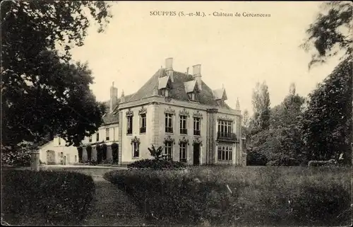 Ak Souppes sur Loing Seine et Marne, Château de Cercanceau