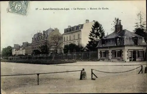 Ak Saint Germain en Laye Yvelines, Le Parterre, Maison du Garde