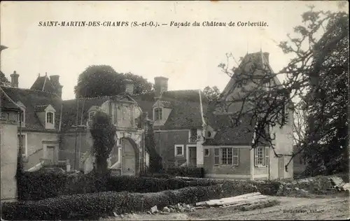 Ak Saint Martin des Champs Yvelines, Facade du Chateau de Corbeville