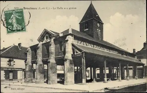 Ak Bracieux Loir et Cher, La halle aux grains