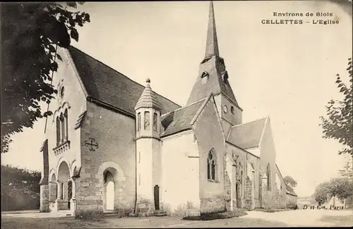 Ak Cellettes Loir et Cher, L'Église