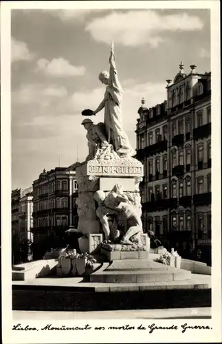 Ak Lisboa Lissabon Portugal, Kriegerdenkmal, Maximilano Alves