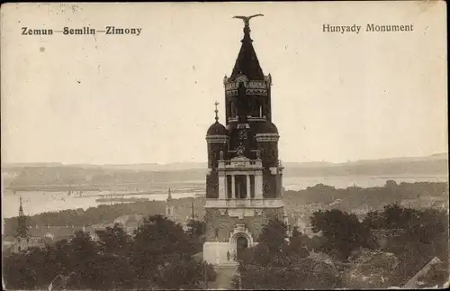 Ak Zemun Semlin Belgrad Beograd Serbien, Hunyady Monument