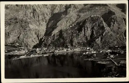Ak Kotor Cattaro Montenegro, Panorama vom Ort