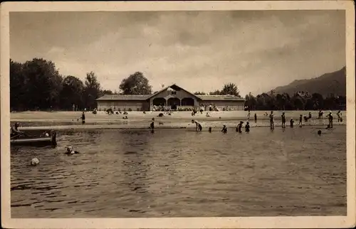 Ak Lochau Bregenz Vorarlberg, Hotel Strandpalast, Strandbad