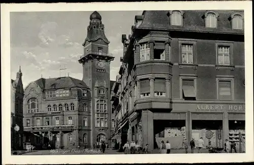 Ak Völklingen Saarland, Rathaus, Geschäft