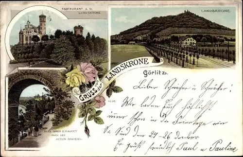 Litho Görlitz in der Lausitz, Restaurant an der Landskrone