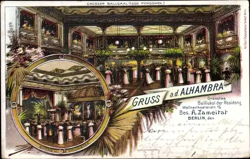 Litho Berlin Mitte, Balllokal Alhambra, Bühnenorchester, Großer Ballsaal