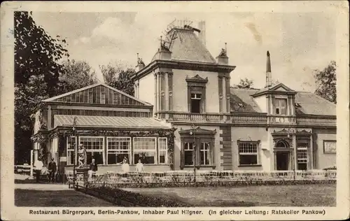 Ak Berlin Pankow, Restaurant Bürgerpark