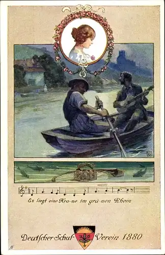 Lied Ak Es liegt eine Krone im grünen Rhein, Deutscher Schulverein 11 91