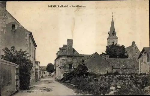 Ak Cornillé Maine et Loire, Vue Générale