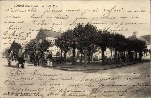Ak Corne Maine et Loire, Le Petit Mail