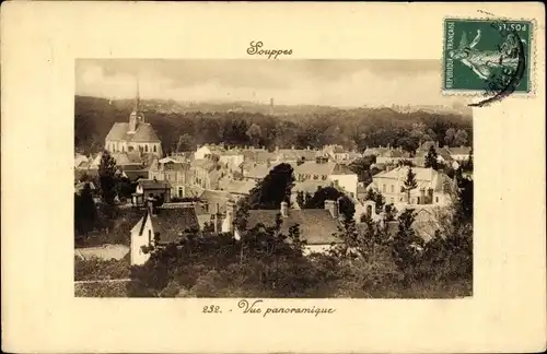 Ak Souppes sur Loing Seine et Marne, Vue panoramique