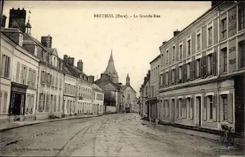 Ak Breteuil Eure, La Grande Rue