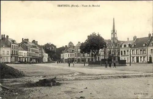 Ak Breteuil Eure, Place du Marché