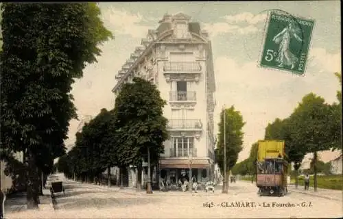 Ak Clamart Hauts de Seine, La Fourche