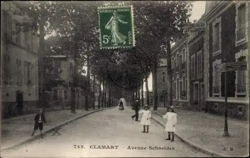 Ak Clamart Hauts de Seine, Avenue Schneider