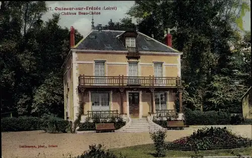 Ak Ouzouer sur Trézée Loiret, Château Beau-Chêne