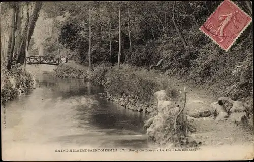 Ak Saint Hilaire Saint Mesmin Loiret, La Pie, Les Sources